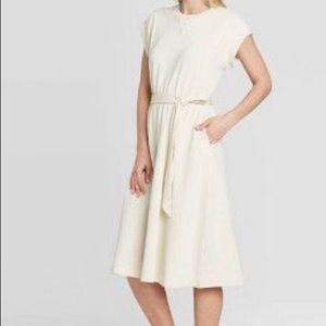 Who What Wear Cream Cotton Dress GUC